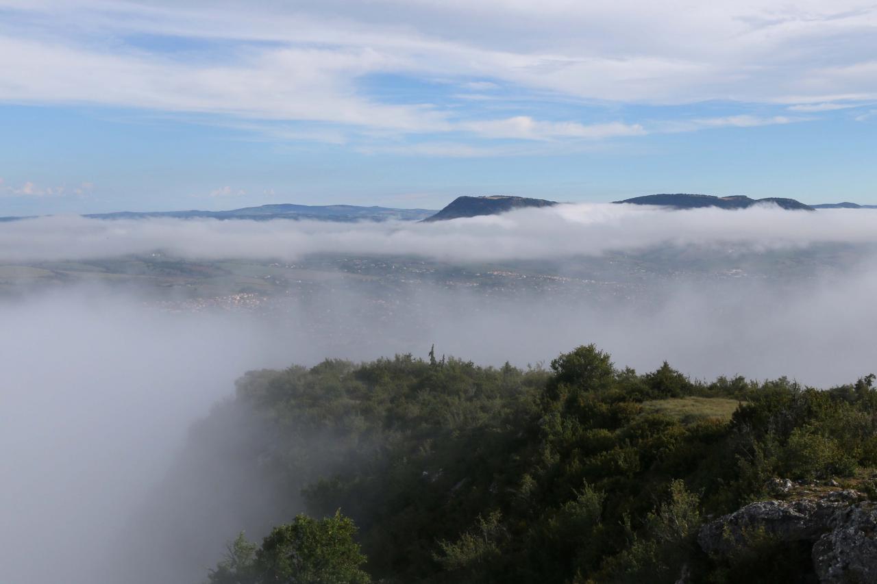 Le viaduc sort du brouillard après 1h30 d'attente ... la récompense !