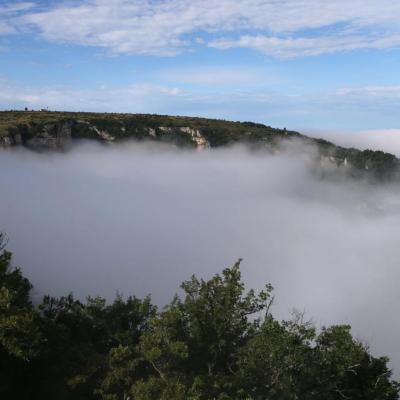 Le viaduc sort du brouillard après 1h30 d'attente ... la récompense !