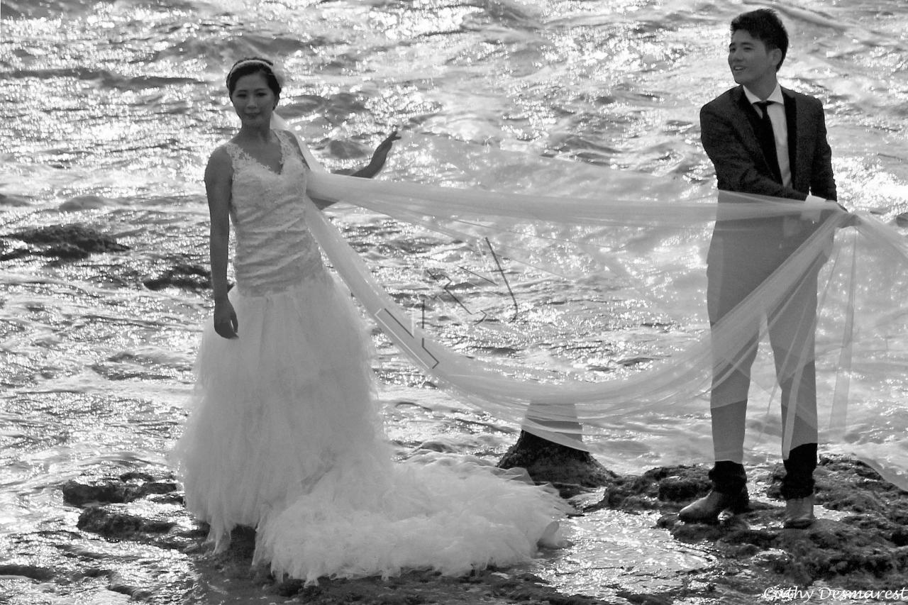 La chance est au rendez-vous, ma première mariée, celle-ci en blanc 