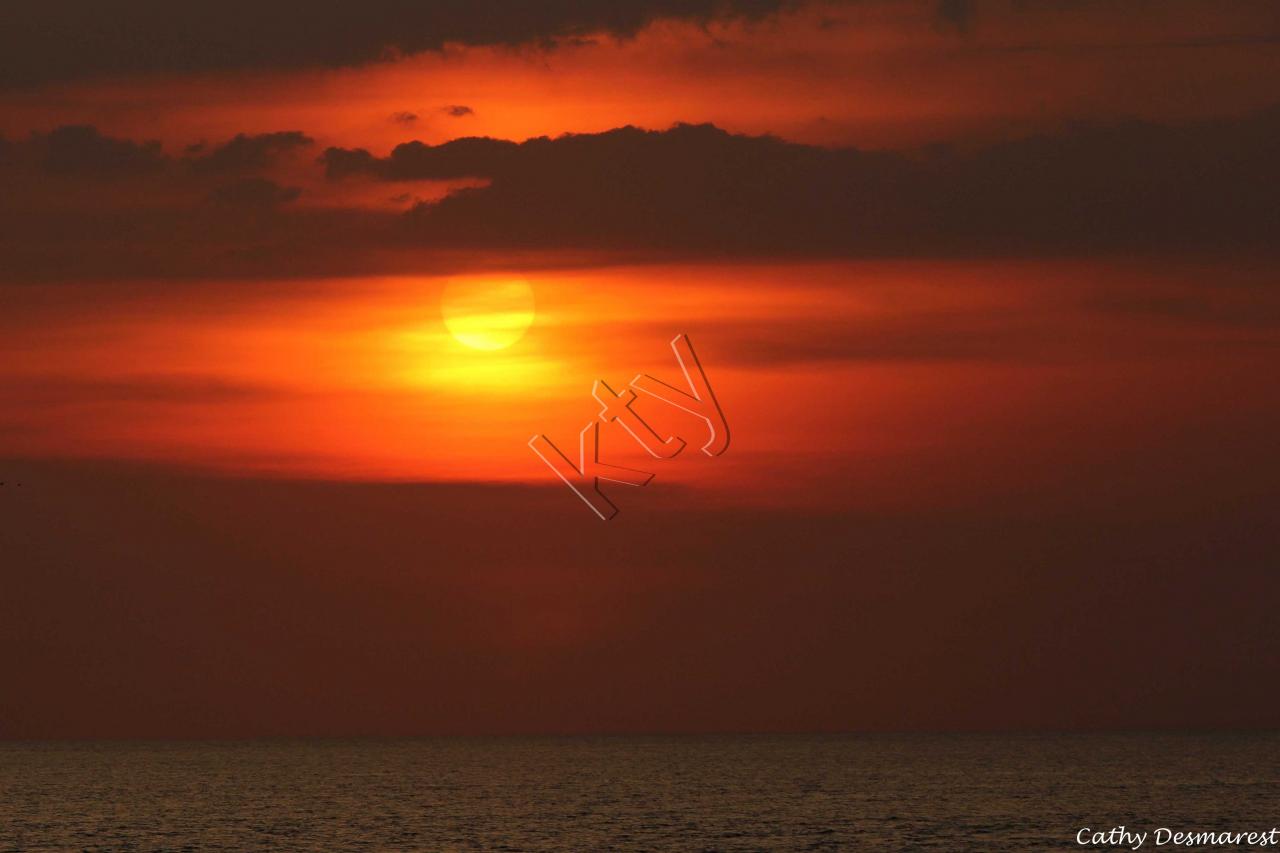 longue attente (merci G.D) pour assister au coucher du soleil !