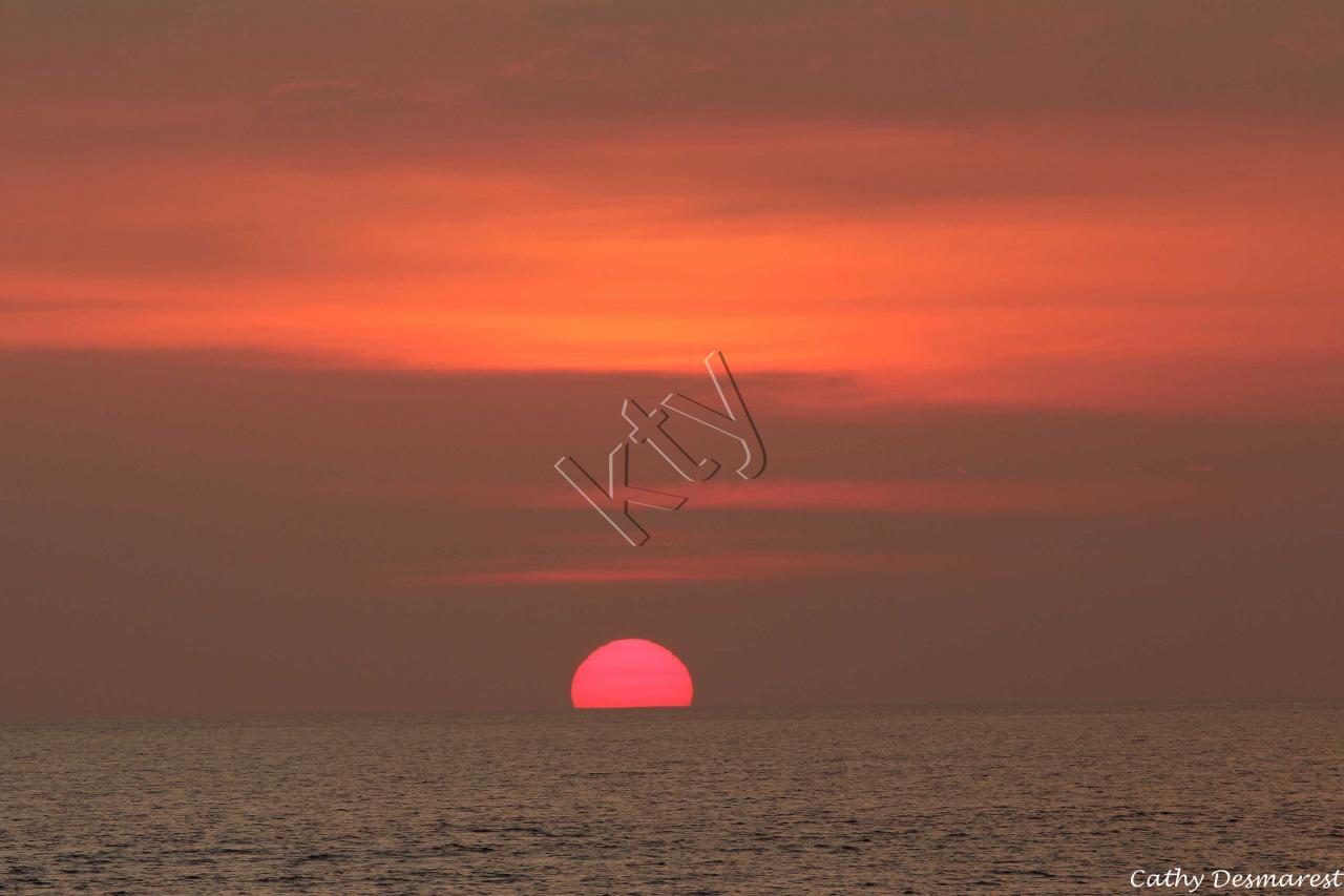 longue attente (merci G.D) pour assister au coucher du soleil !