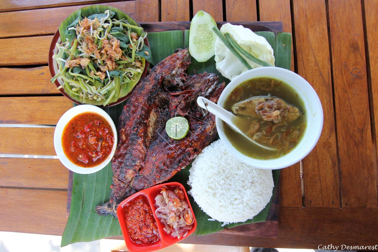 Poisson grillé au menu mais avec des sauces bien 