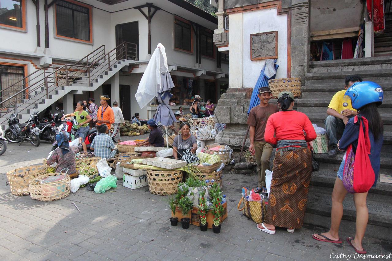 Un petit tour au marché de Ubud avant notre départ