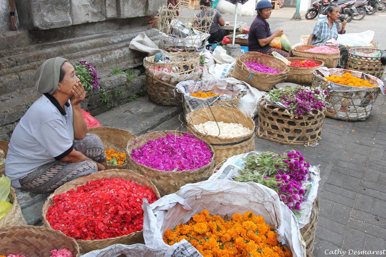 Les couleurs du marché, ici Ubud, mais tout Bali est colorée