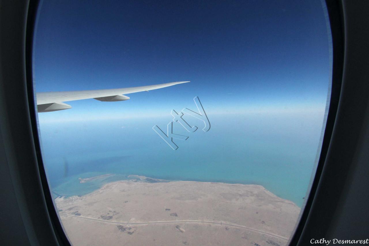 Vol au dessus du Qatar