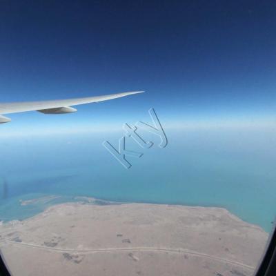 Vol au dessus du Qatar