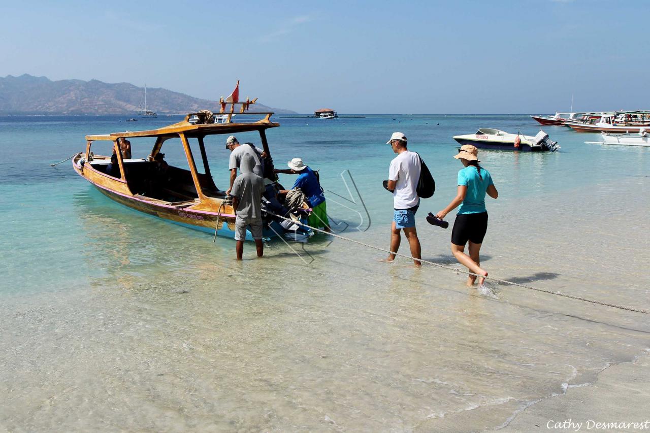 Départ pour Gili Méno et un peu de snorkeling entre les 2 îles ! 