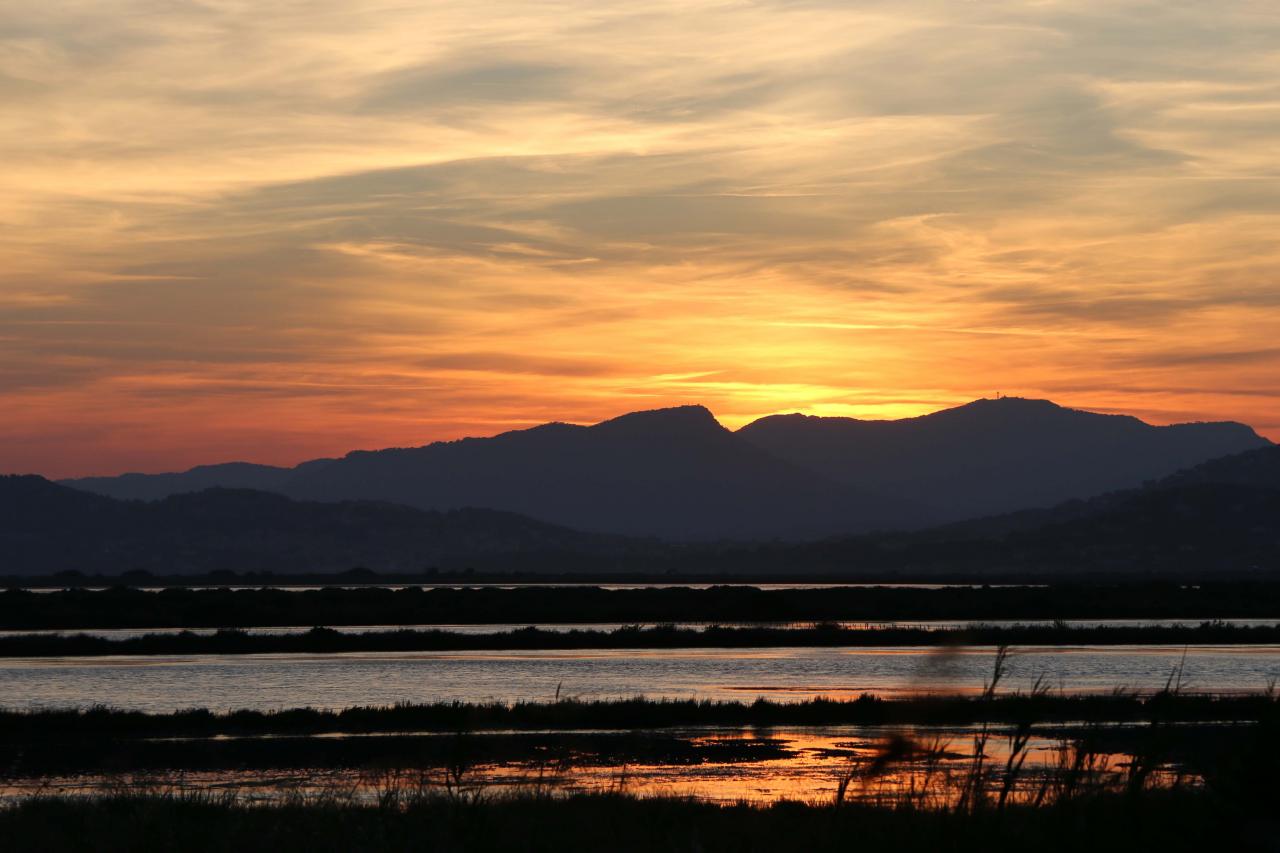 Coucher de soleil sur la presqu'île de Giens