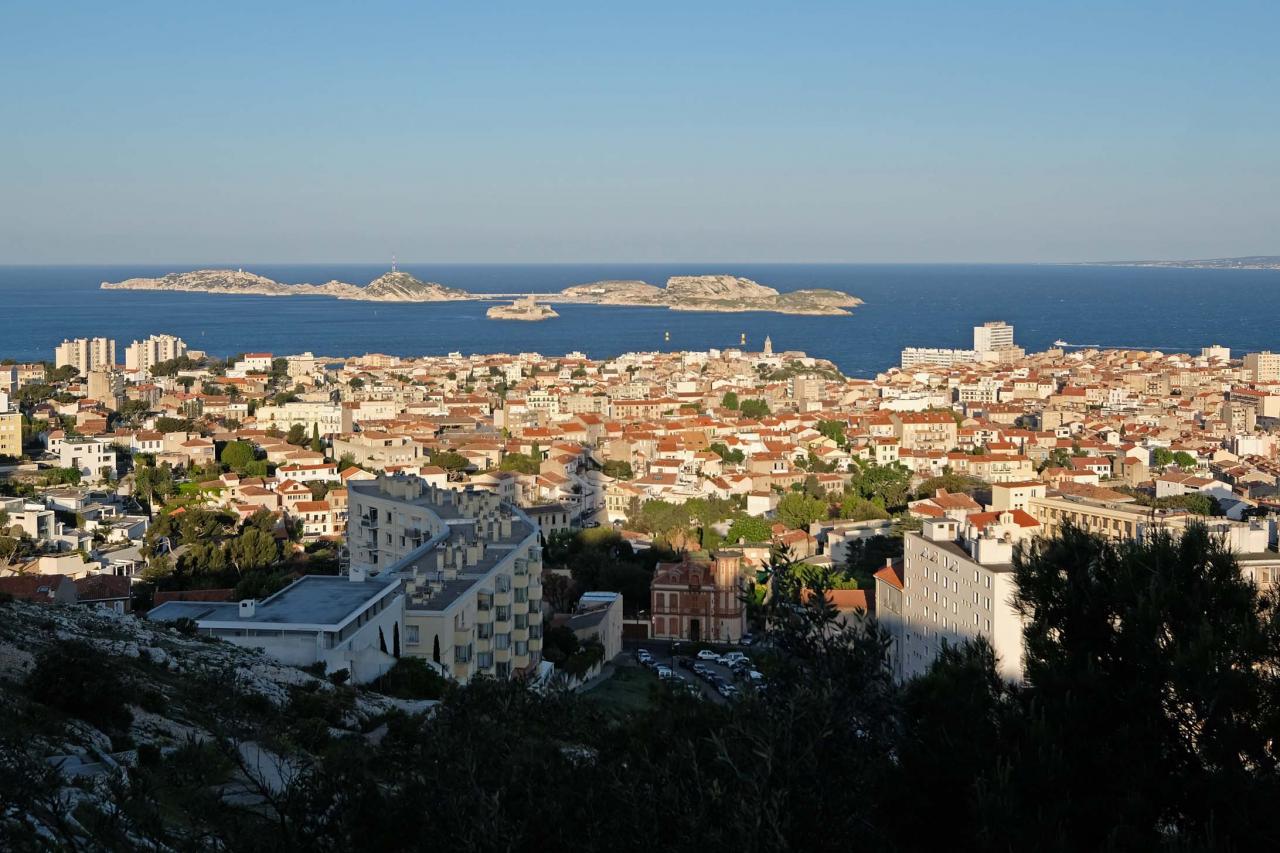 Les îles du Frioul vues de Notre Dame de la Garde