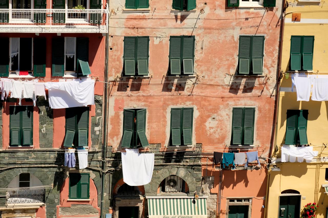 zoom sur les façades typiques de Vernazza