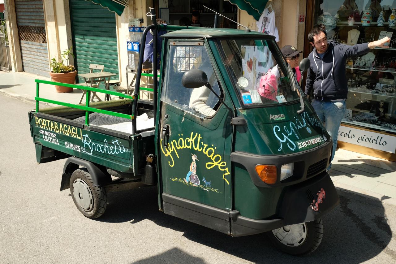 triporteur Piaggio très courant en Italie