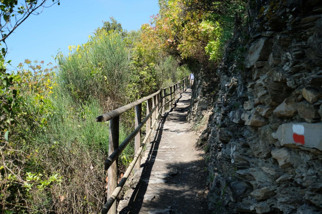 Le sentier Azzurro dit le sentier bleu relie les cinq villages (12kms en tout)