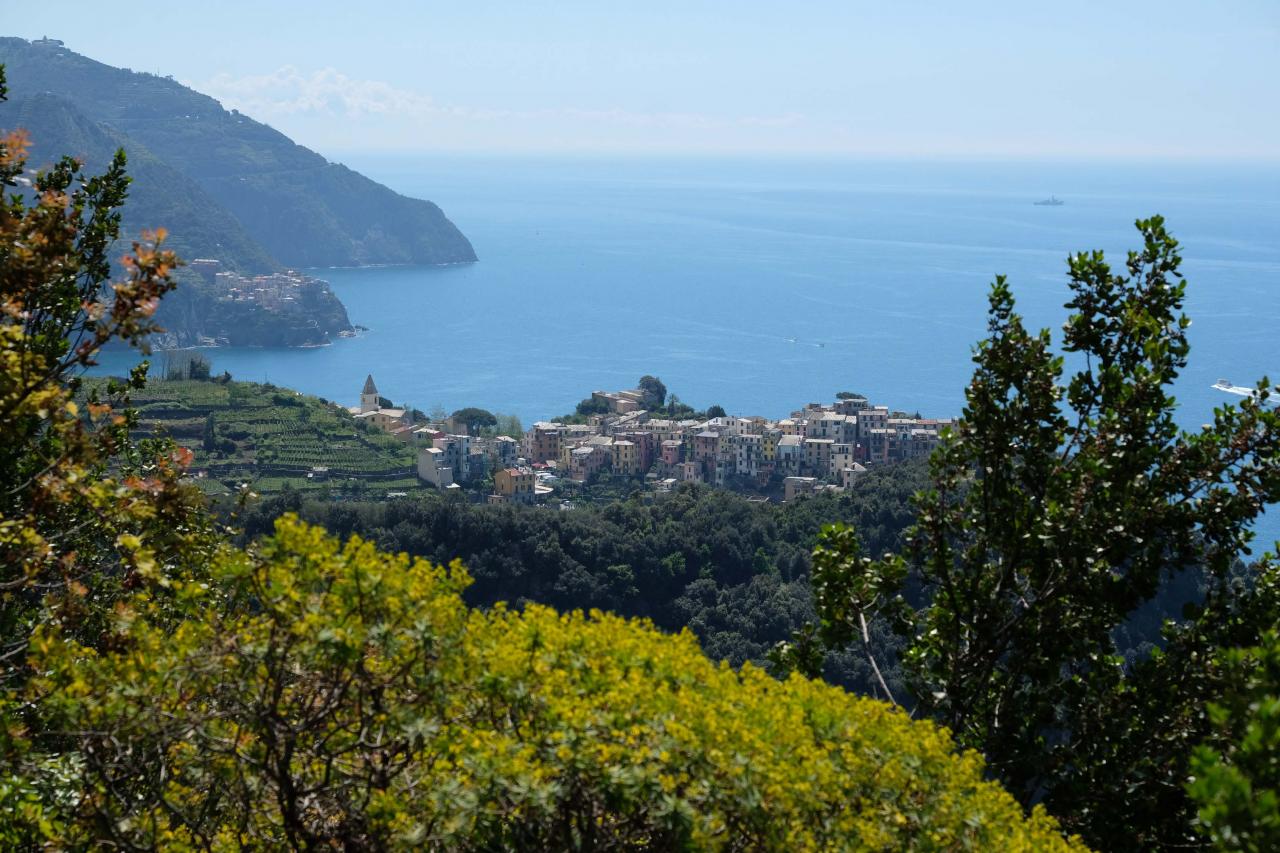  point de vue sur Corniglia et Manarola