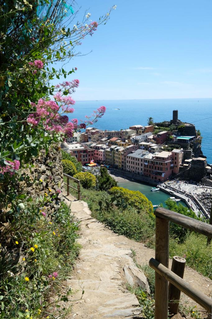 Vernazza en toile de fond