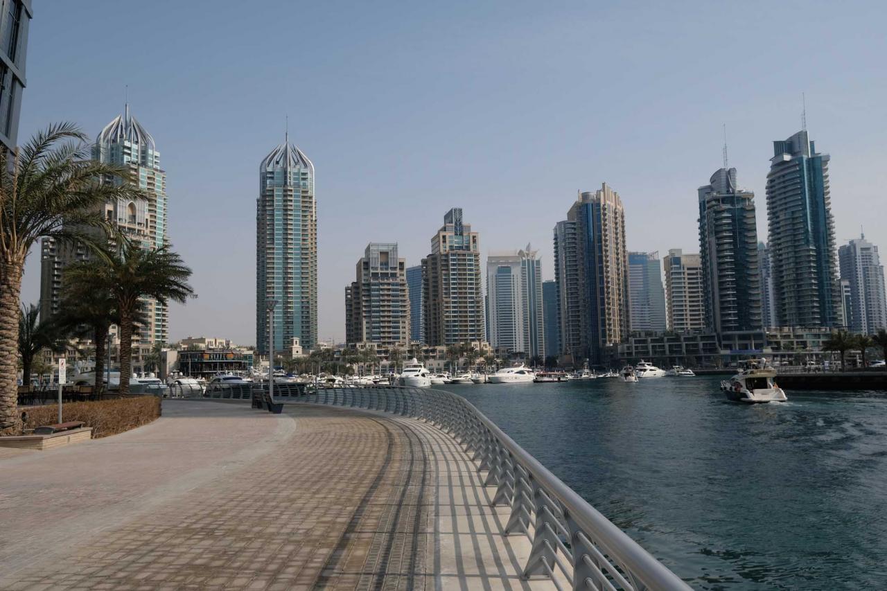 La marina de Dubaï est un lieu particulièrement plaisant