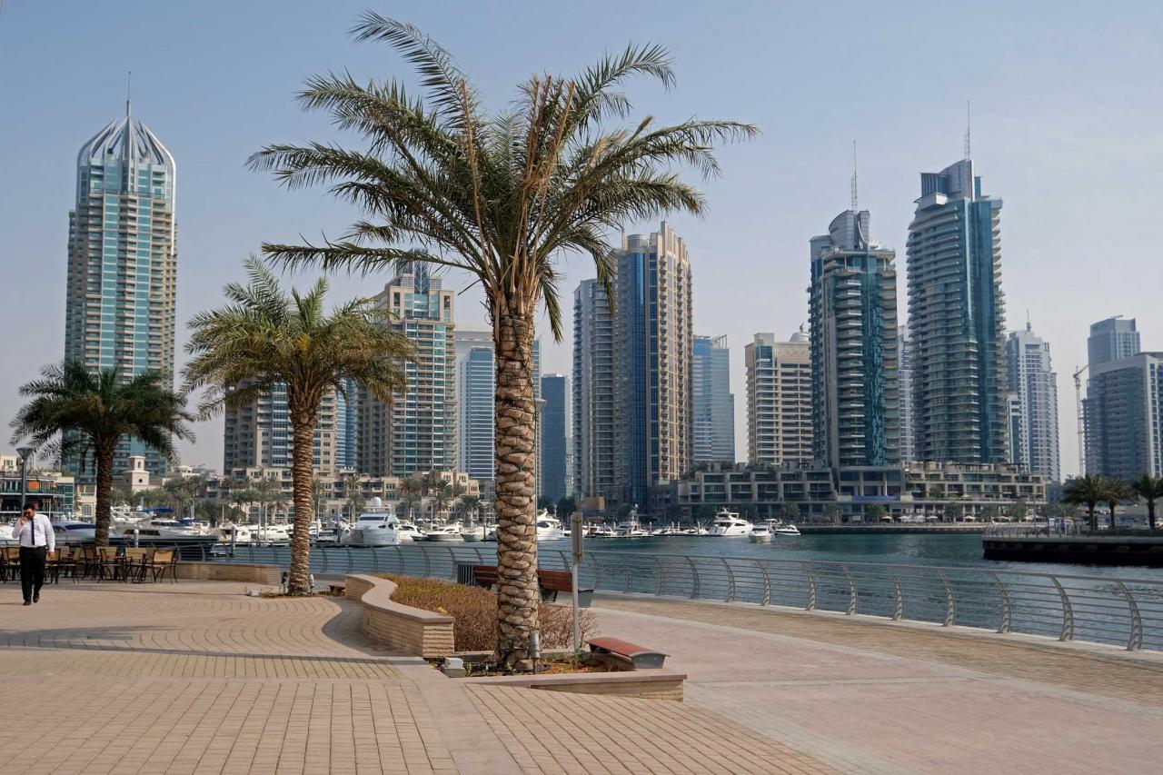 ne serait-ce que flâner sur la Marina Walk au pied des gratte-ciel