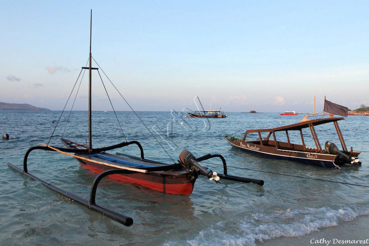 Le jukung est ce petit voilier de pêche traditionnel indonésien
