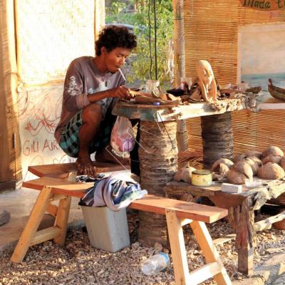 Beaucoup d'artisans sur l'île