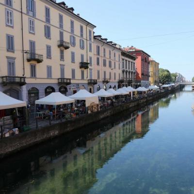 ce quartier est traversé par des canaux artificiels, les Navigli