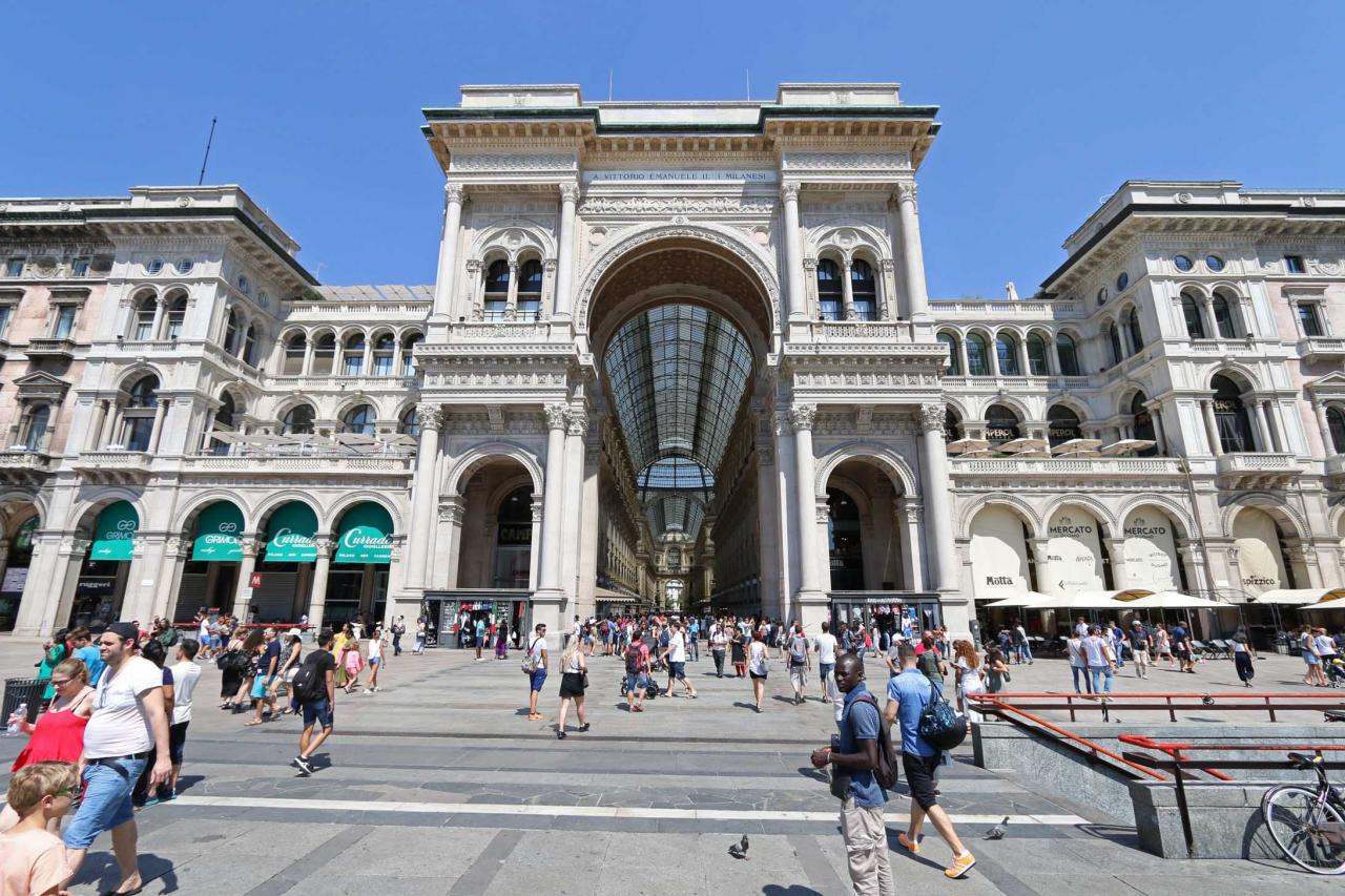 La Galleria Vittorio Emanuele II est une galerie commerçante historique de prestige
