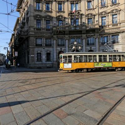 la piazza Cordusio, le centre administratif et financier de Milan