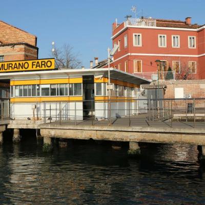 Arrivée à Murano (au phare de Murano, dixit le panneau)