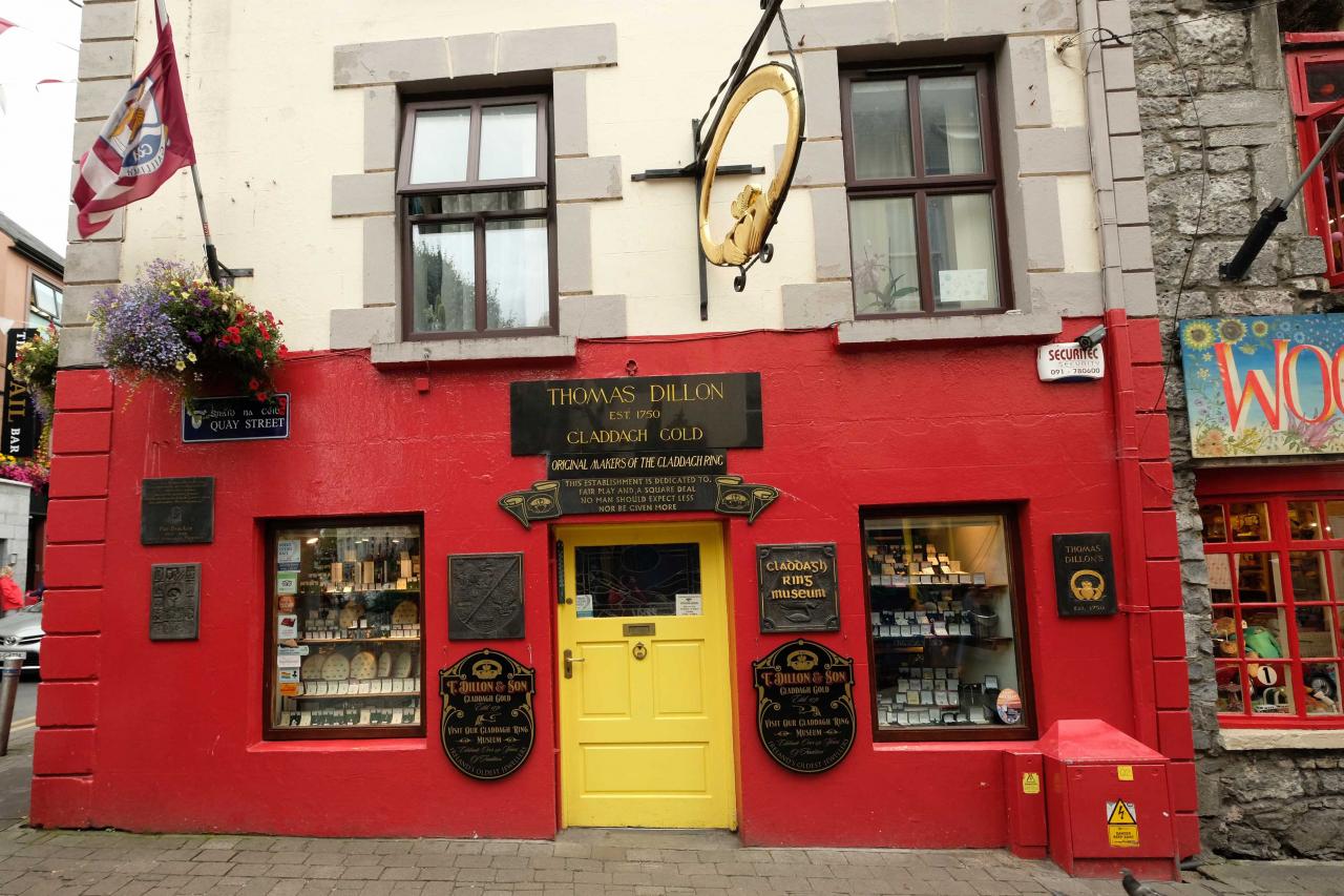 boutique-musée de la bague de Claddagh, Galway