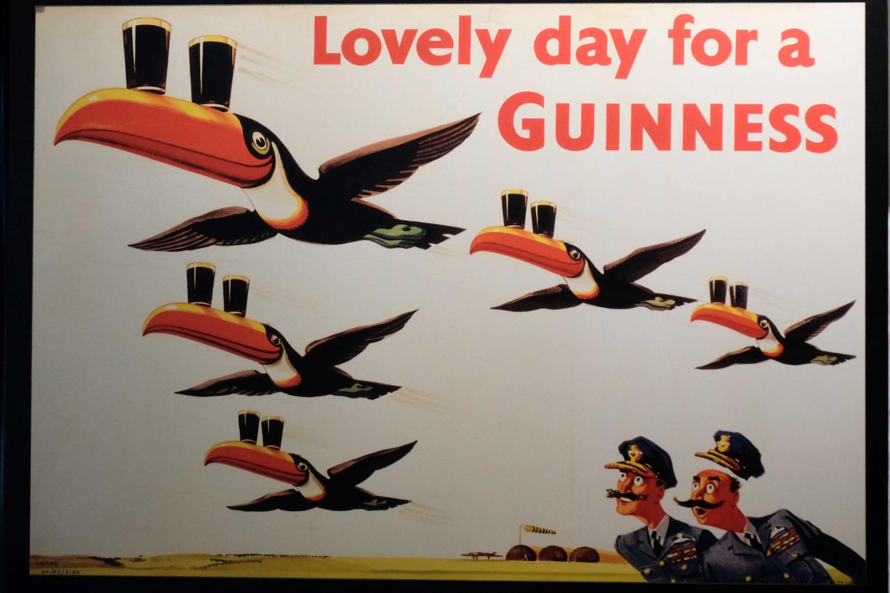 Au niveau 2, la pub Guinness et tous les objets publicitaires