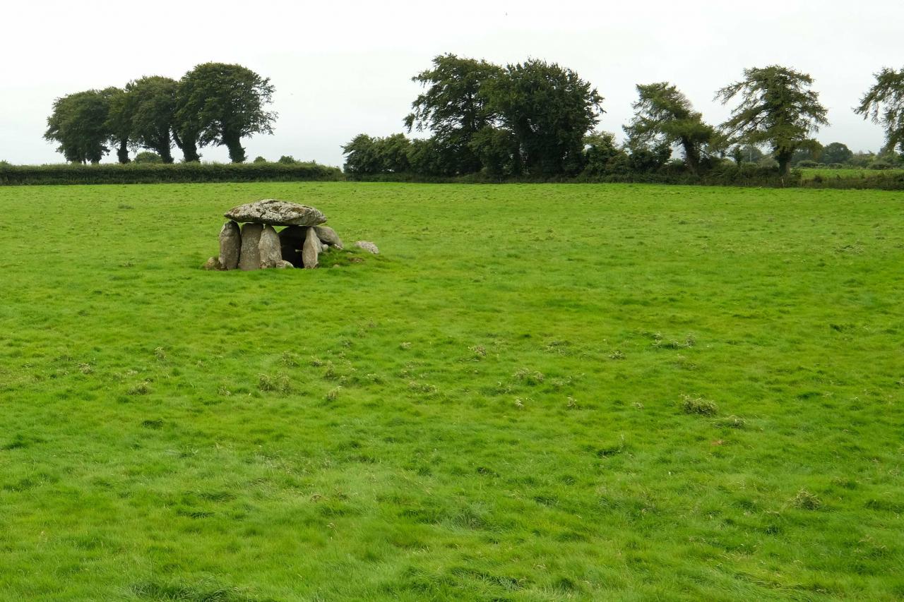 le dolmen de Haroldstown sur un terrain privé