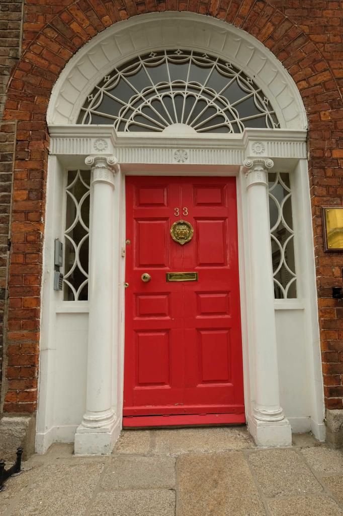 Les célèbres portes de Dublin avec leurs devantures colorées