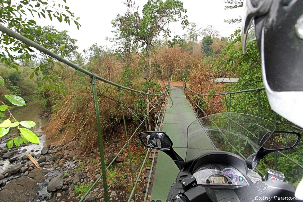 Pont suspendu ... surprise (sur la route de Pupuan à Canggu)
