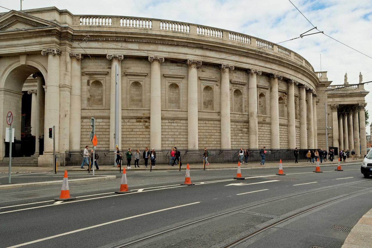 l’Ancien Parlement Irlandais (désormais aux mains de la Banque d’Irlande).