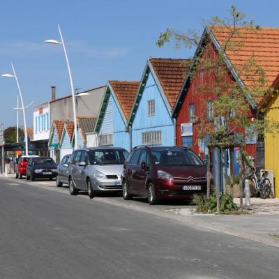 L'île d'Oléron, à marée basse, dommage, et ses cabanes colorées 