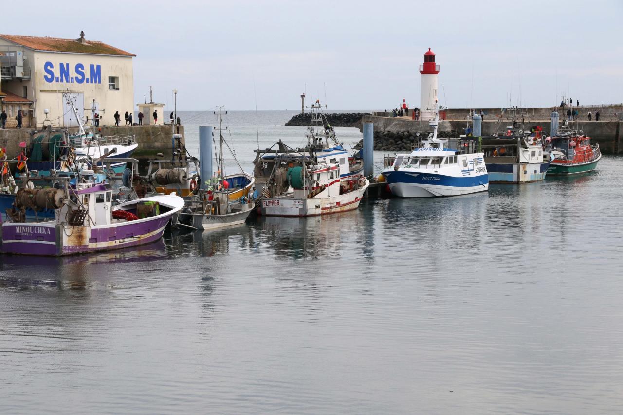 La Cotinière l'unique port de l'île avec une centaine de chalutiers