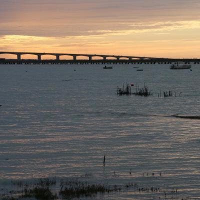 Coucher de soleil sur le Pont d'Oléron de 20h à 21h40