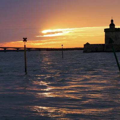 Coucher de soleil sur le Pont d'Oléron de 20h à 21h40