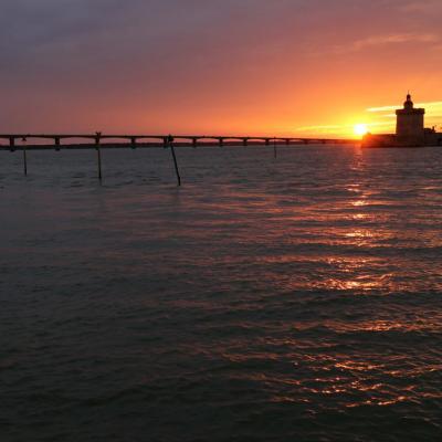 Coucher de soleil sur le Pont d'Oléron de 20h à 21h40