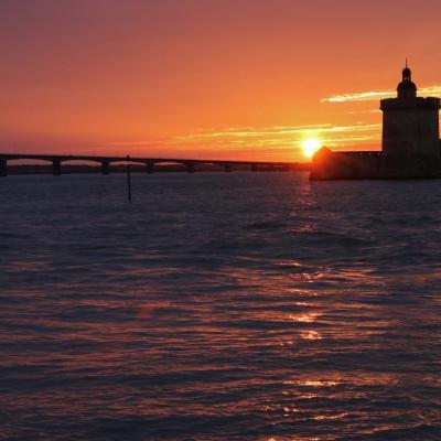 Coucher de soleil sur le Pont d'Oléron de 20h à 21h40