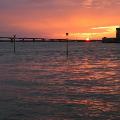 Coucher de soleil sur le Pont d'Oléron de 20h à 21h40