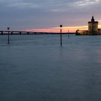 Coucher de soleil sur le Pont d'Oléron de 20h à 21h40