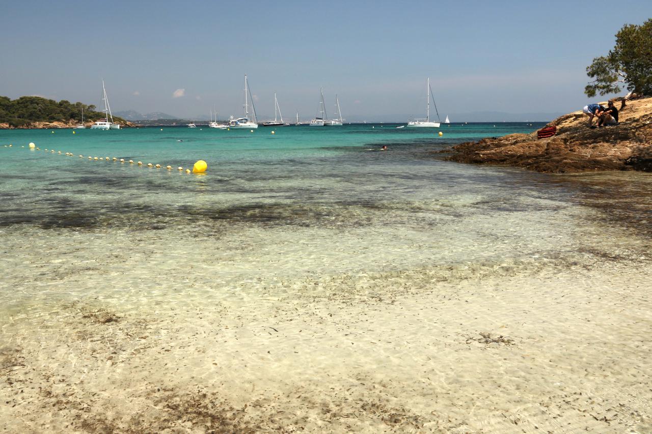 Sable blanc et pinède de la plage d'Argent, la plus populaire de l'Île