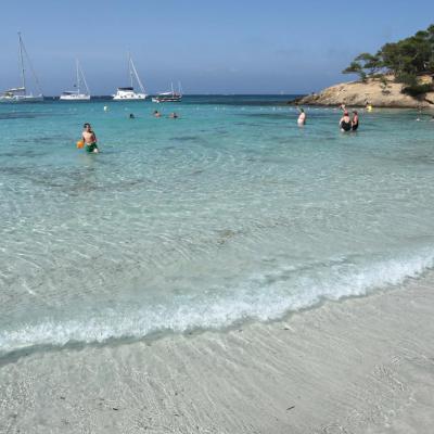 la plage d'Argent avec le monde 