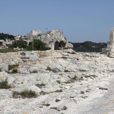 Les Baux-de-Provence un jour de mistral en avril, sans la foule !