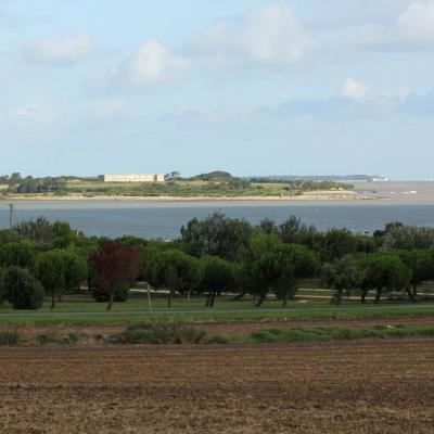 l'île Madame à marée haute vue de Port des Barques