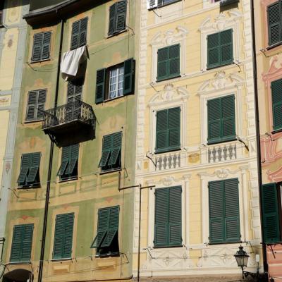 Les façades colorées et peintes en trompe l'oeil de Ste Margherita