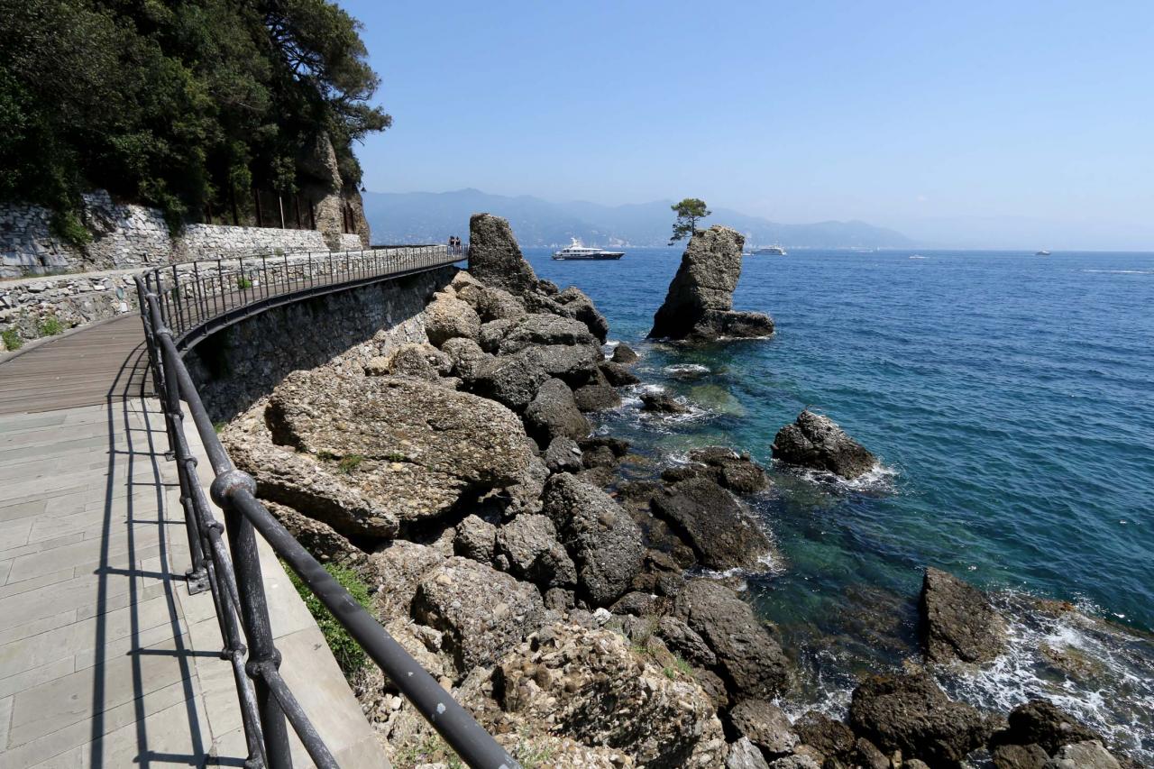 5,4 kms de promenade entre Ste Margherita et Portofino