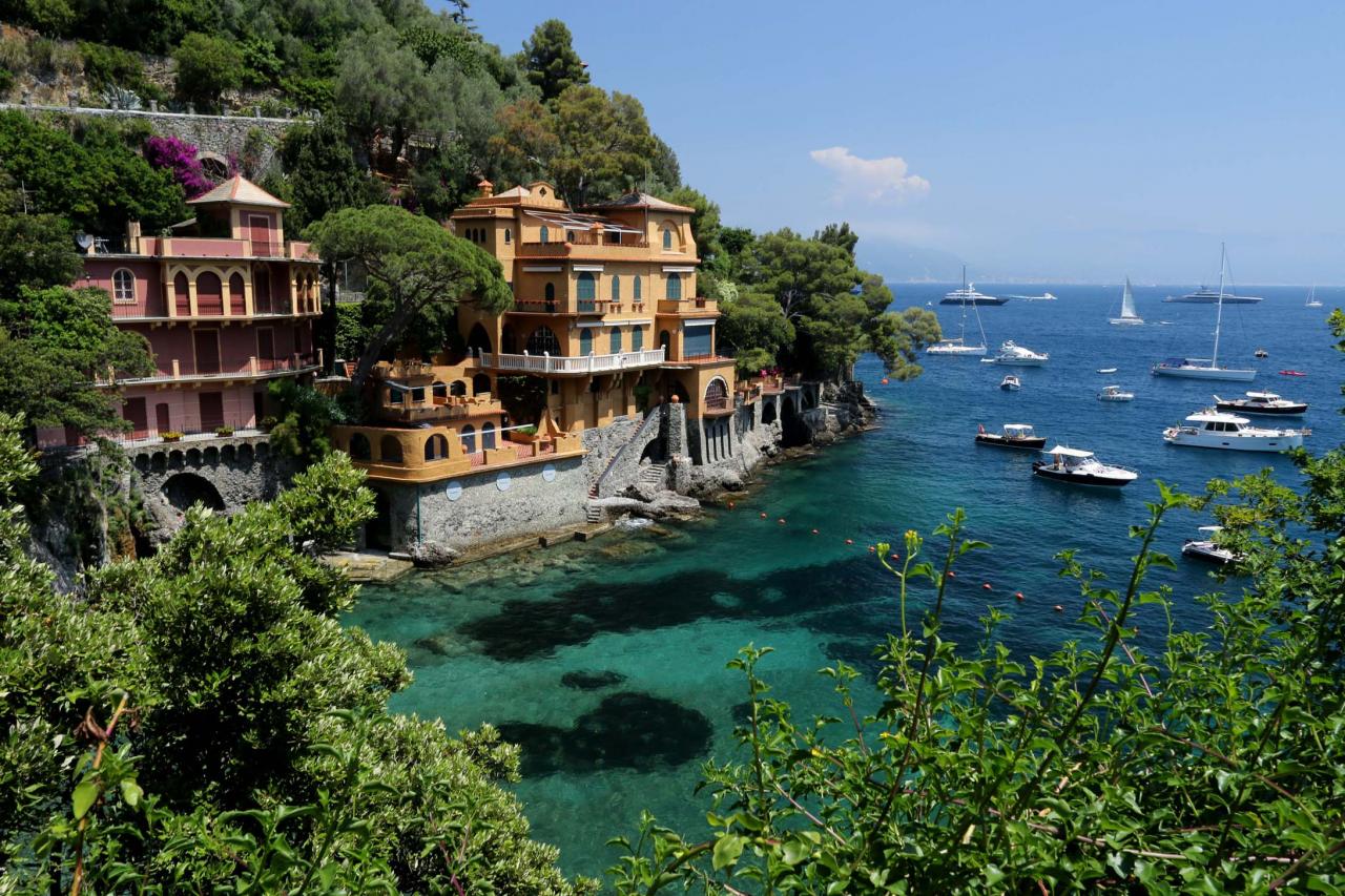 Nombreuses sont les belles villas dans l'anse de Portofino