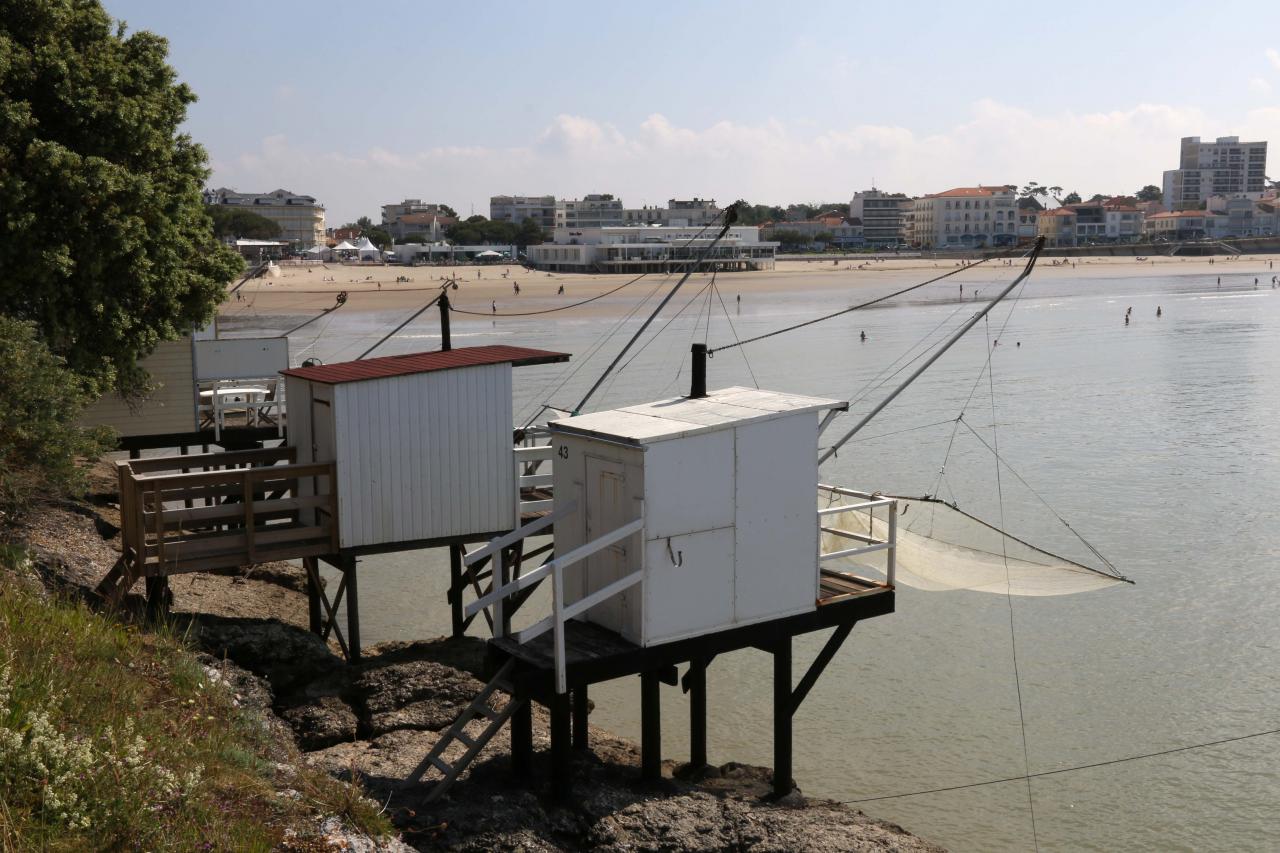 Les carrelets de Pontaillac (plage de Royan) le 1er juin 2014