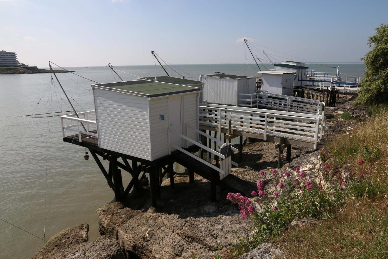 Les carrelets de Pontaillac (plage de Royan) le 1er juin 2014