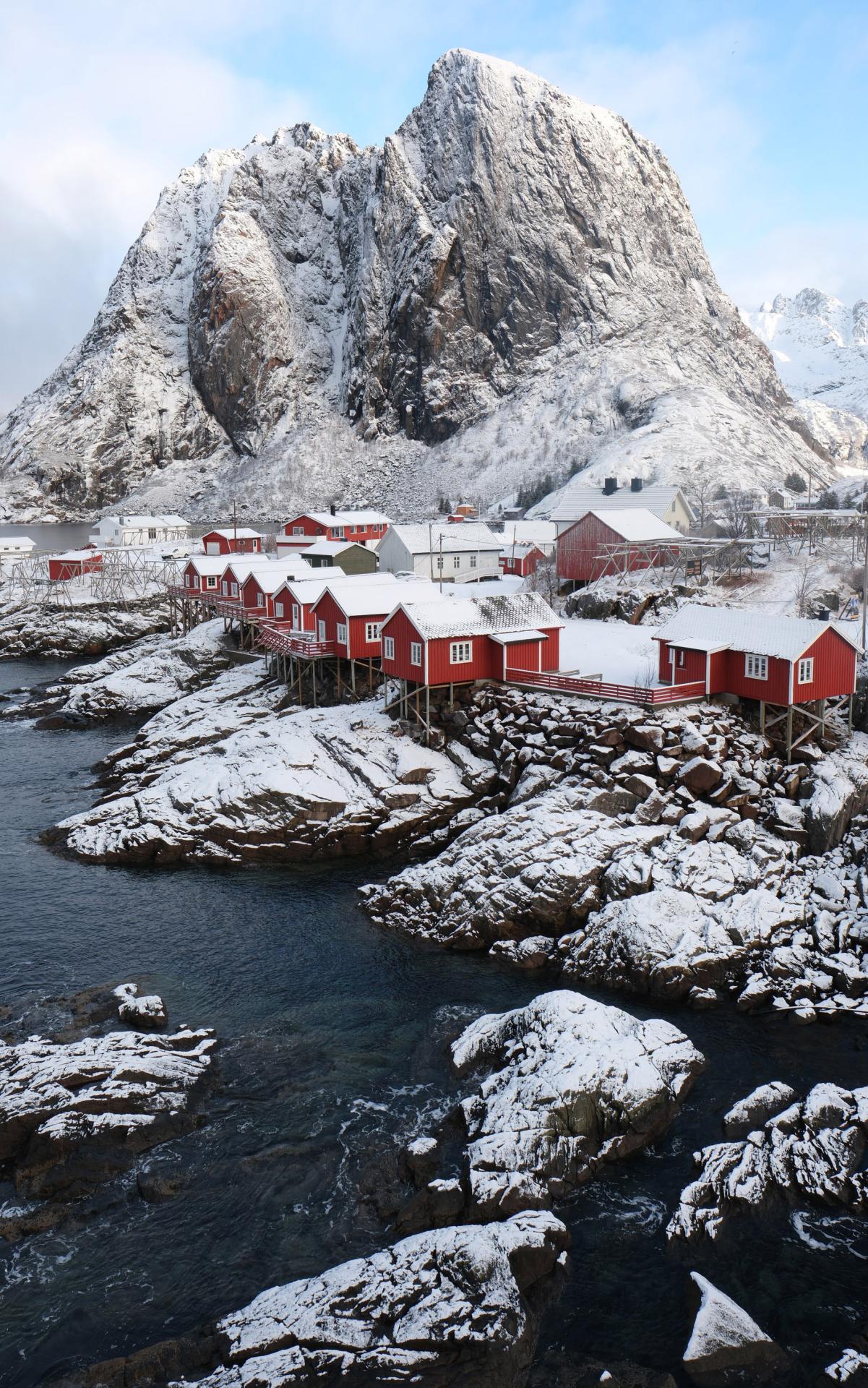 Hamnoy, retour de la neige
